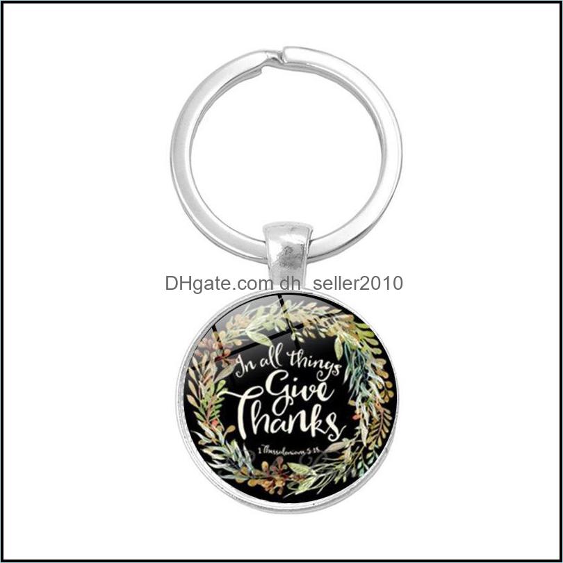 Key Rings 17 Styles Bible Verse Key Chain Women Men Keyrings Keychains Car Holder Scripture Quote Faith Jewelry Christian Gift Keyfob Dhgbj