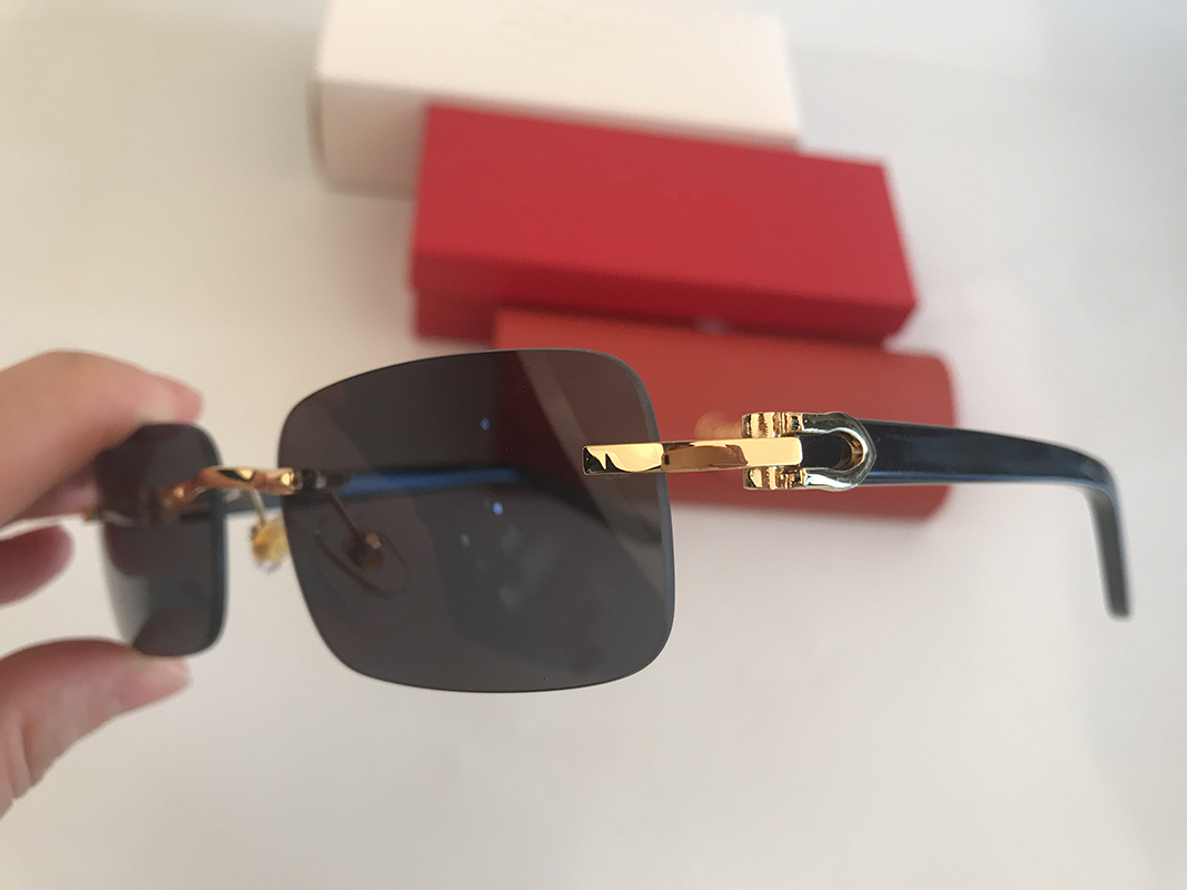 Men Carti Designer Sunglasses Woman White Buffalo Horn Glasses Fashion France Mens Sunglass Women Gold Metal Wooden Eyewear Frames Eyeglasses Lunettes De Soleil