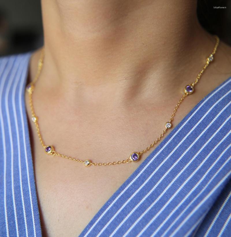 Chains High Quality 2022 Winter Weater Chain Clear Purple Cubic Zirconia 41 5cm Women Ladies Fashion Delicate Jewelry Cz Necklace
Chains High Quality 2022 Winter Weater Chain Clear Purple Cubic Zirconia 41 5cm Women Ladies Fashion Delicate Jewelry Cz Necklace