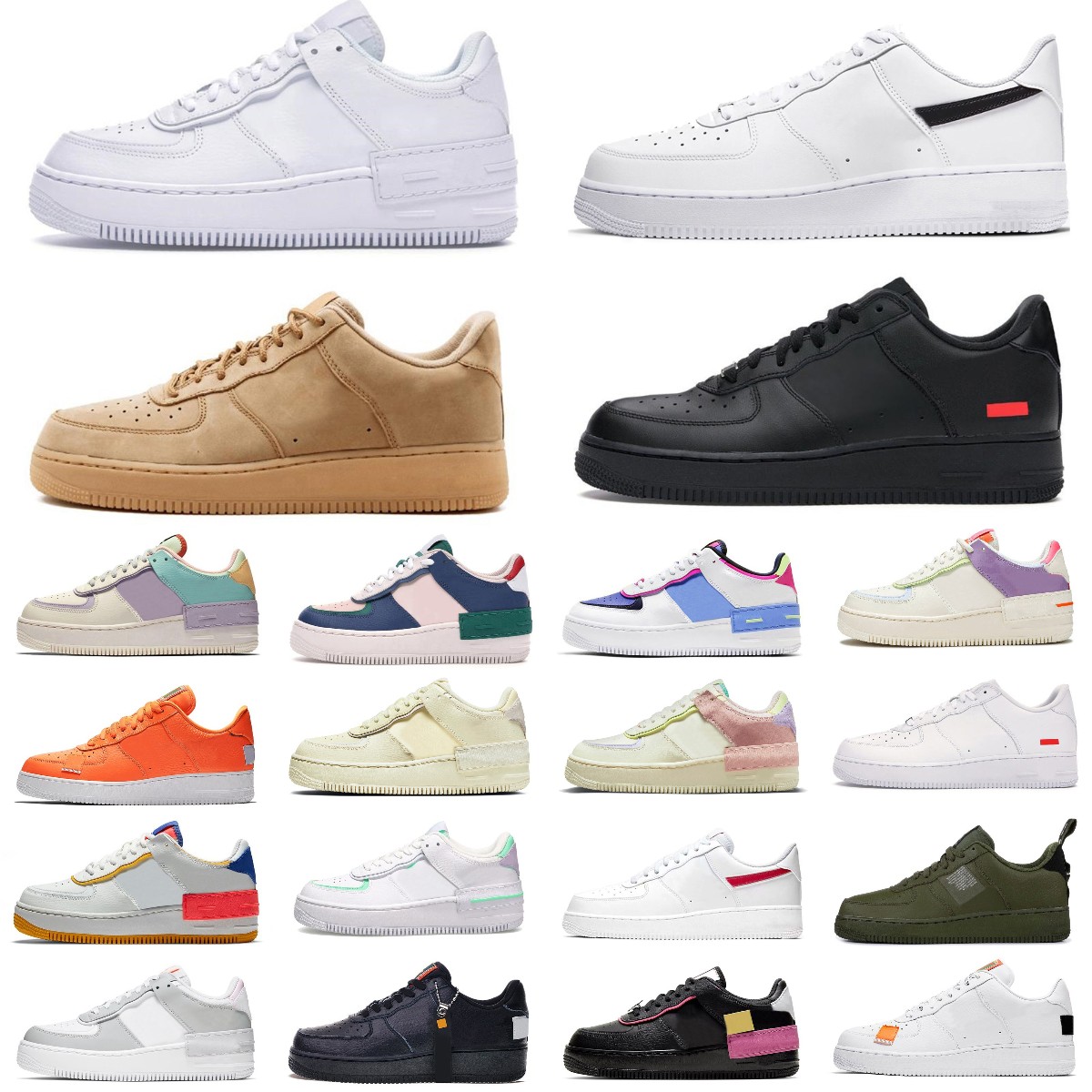 Designer Mens Sports Shoes OG Classic Triple airforce 1 White Low Shadow Utility Black FoRcEs Wheat Pistachio Frost Pale Ivory Pastel Beige AiRs Women Trainers 36-45, Bubble column
Designer Mens Sports Shoes OG Classic Triple airforce 1 White Low Shadow Utility Black FoRcEs Wheat Pistachio Frost Pale Ivory Pastel Beige AiRs Women Trainers 36-45, Bubble column