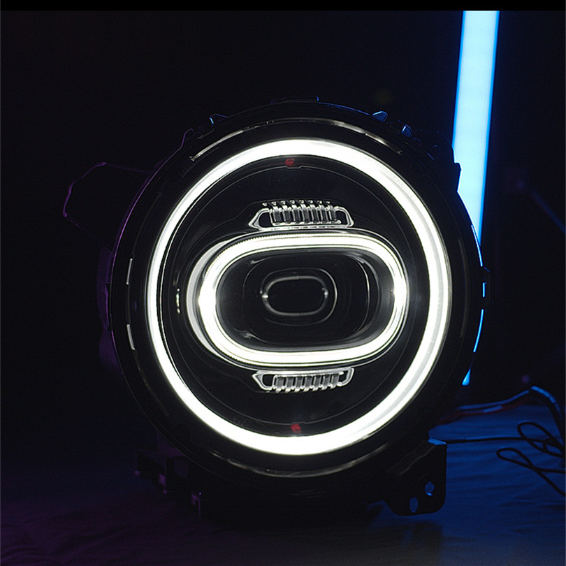 High Beam Headlight for Jeep Wrangler LED Headlight 20 18-2021 DRL Angel Eye Turn Signal Head Lamp Driving Lights