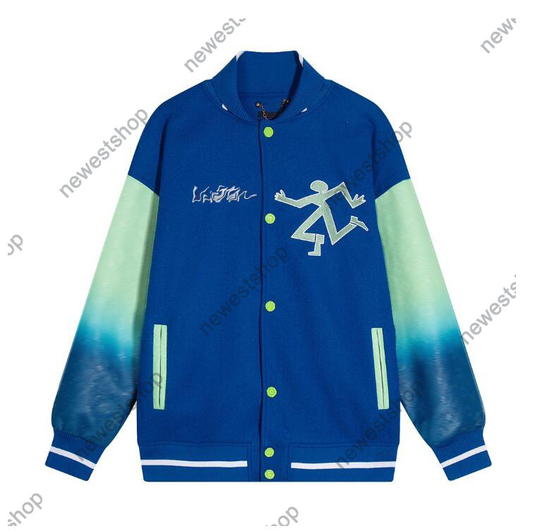 2022 autumn Mens designers Jackets Gradual patchwork bomber jacket men sleeve with Leather letters coats outerwear Hooded men Clothing Cotton blue coat
2022 autumn Mens designers Jackets Gradual patchwork bomber jacket men sleeve with Leather letters coats outerwear Hooded men Clothing Cotton blue coat