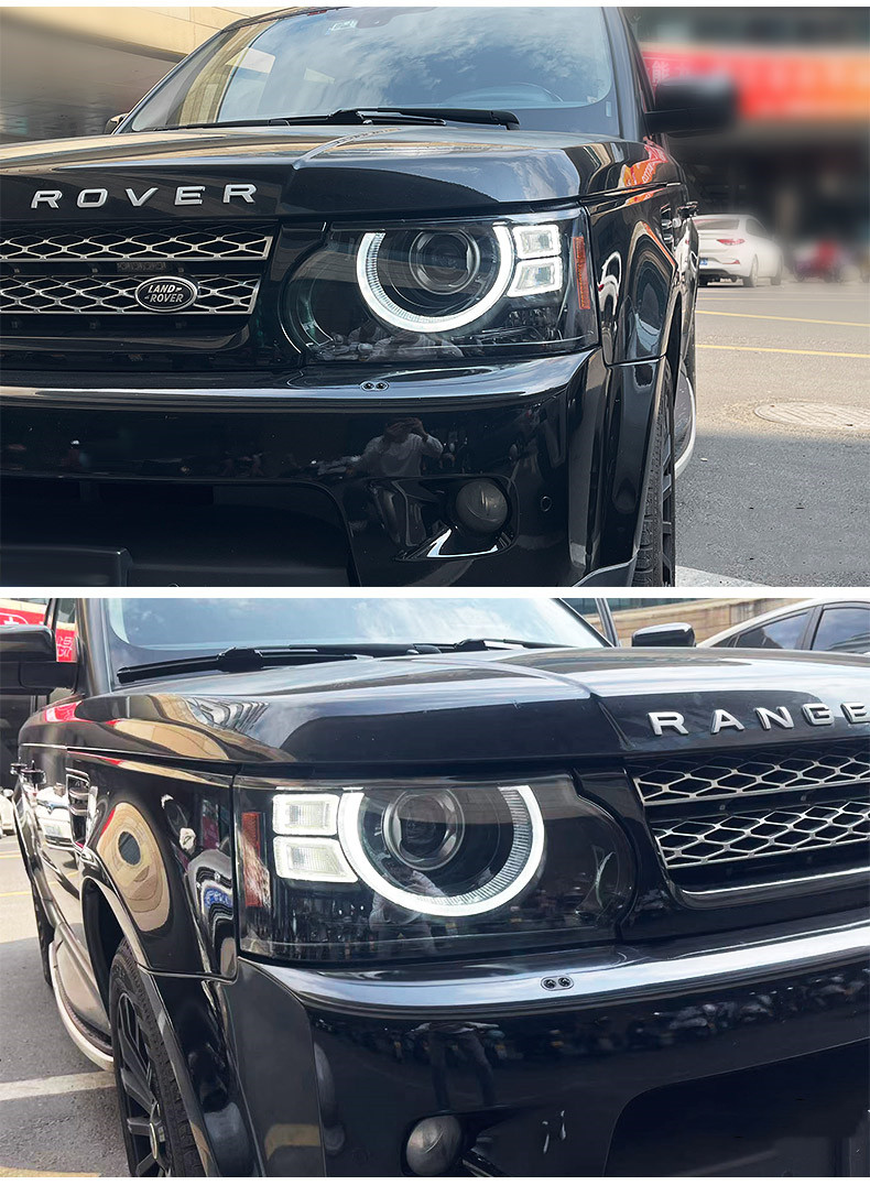 Car Headlights for Range Rover 20 05-20 13 LED Turn Signal Lights High Beam Angel Eye Head Lamp Replacement