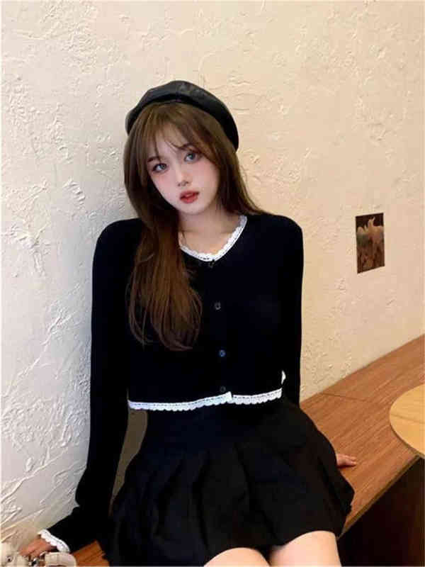 Women's Sweaters 2022 Black Vest Women Vintage Fall Slim College Girls Beige Knitwear AllMatch Simple Stylish Female Sweater Basic ZY6811 J220915