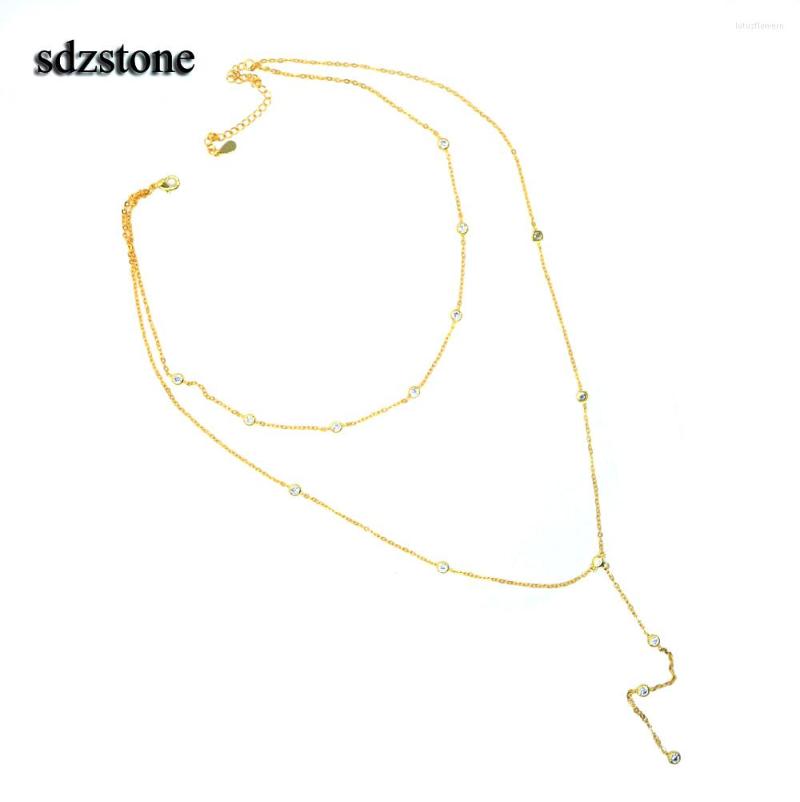 Chains Summer Women Design Gold Color Bezel Cz Long Lariat Chocker Choker Chain Fashion Statement Station Necklace
Chains Summer Women Design Gold Color Bezel Cz Long Lariat Chocker Choker Chain Fashion Statement Station Necklace