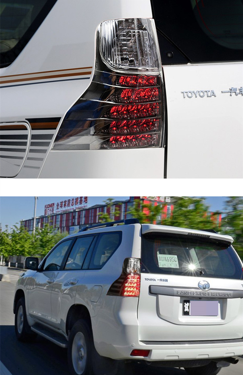 Auto Rear Lamp for Toyota Land Cruiser 20 10-20 17 Prado LED Tail Light Fog Brake Turn Signal Taillights Replacement