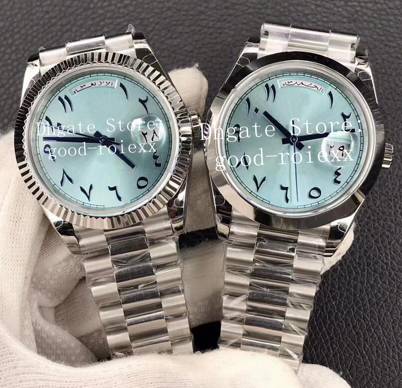 Dress Men's Watches Men Watch Automatic Cal.3255 Ice Blue Arabic Dial Rome Day Grid Time Date 904L Steel Platinum GM Sapphire Green GMF 40mm 28800 vph/Hz Wristwatches, Box
Dress Men's Watches Men Watch Automatic Cal.3255 Ice Blue Arabic Dial Rome Day Grid Time Date 904L Steel Platinum GM Sapphire Green GMF 40mm 28800 vph/Hz Wristwatches, Box