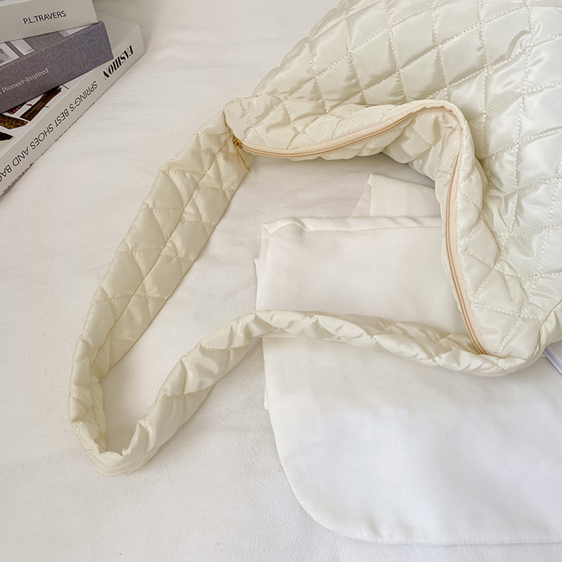 Evening Bag Winter Handbag Purses Space Pad Cotton Crossbody Bag Female Pure Color Padded Quilted Large Ladies 220919
