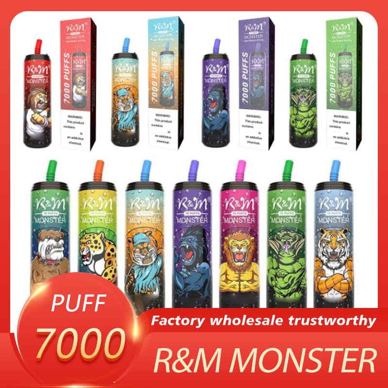 Original RandM MONSTER 7000 PUFFS Disposable Vape Pen E Cigarette Device Type-C Rechargeable 550mah Battery 15ml 13 Colors Prefilled Pod Smoking Vapes Rm
Original RandM MONSTER 7000 PUFFS Disposable Vape Pen E Cigarette Device Type-C Rechargeable 550mah Battery 15ml 13 Colors Prefilled Pod Smoking Vapes Rm