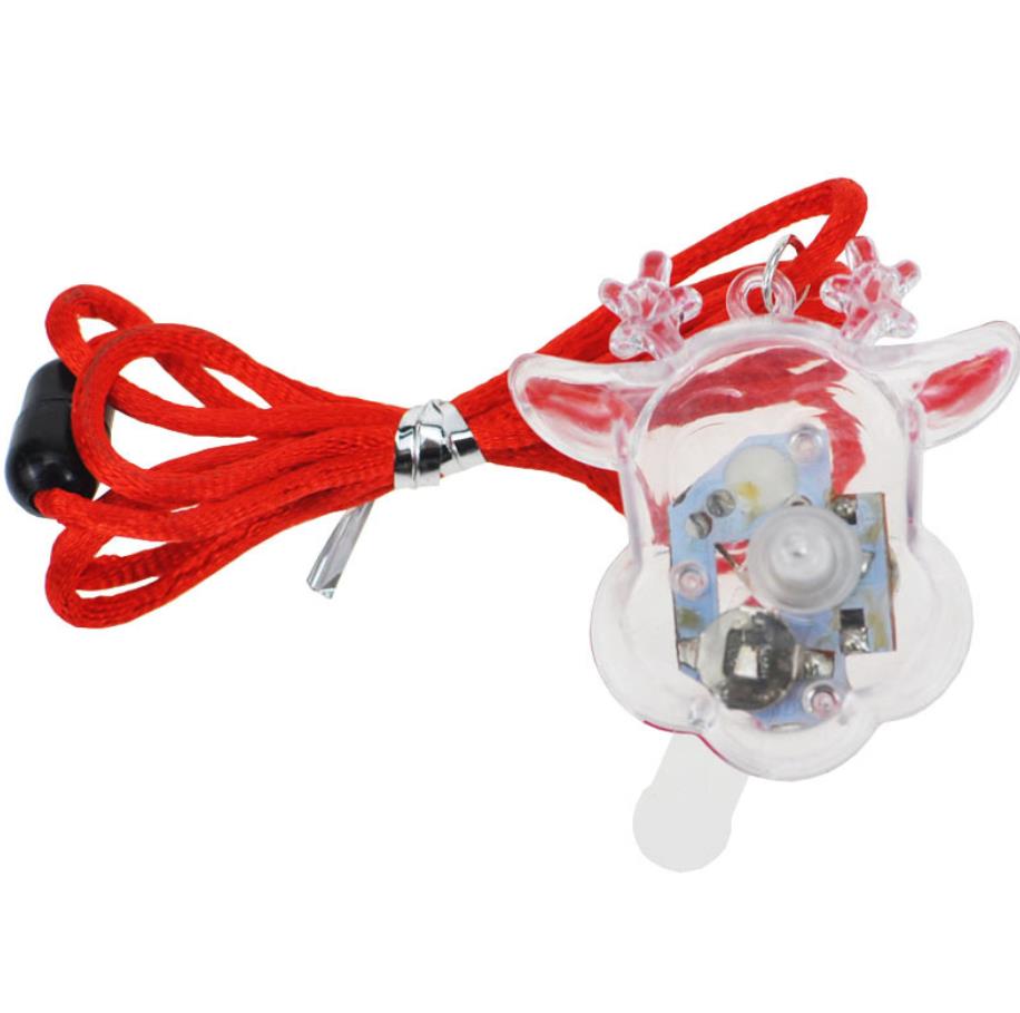 Light-Up Christmas Bulb Necklaces Jewelry Festive Holiday Flashing Pendant Necklaces Xmas Party Favors Stocking Stuffers