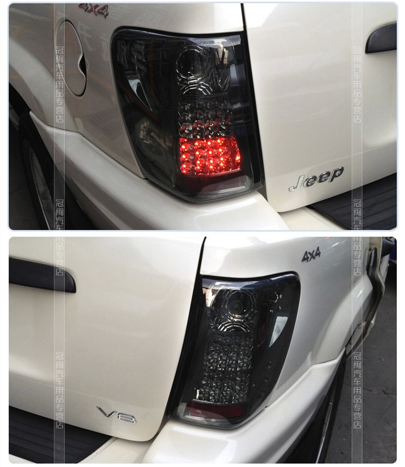 Automobiles Taillights for Jeep Grand Cherokee 1999-2004 Rear Lamp LED Streamer Turn Signal Fog Brake Taillight