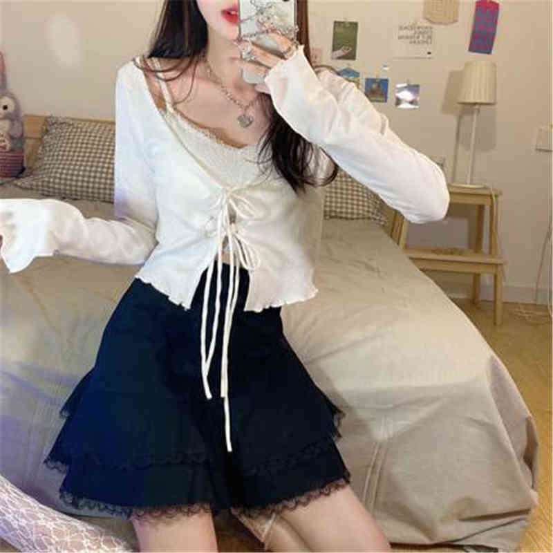 Women's Sweaters Women Vests Solid Hot Slim Bandage Design Crop Tops Stylish Streetwear Teens AlleMatch Sweet Beautiful Knitted Basic ZY5973 J220