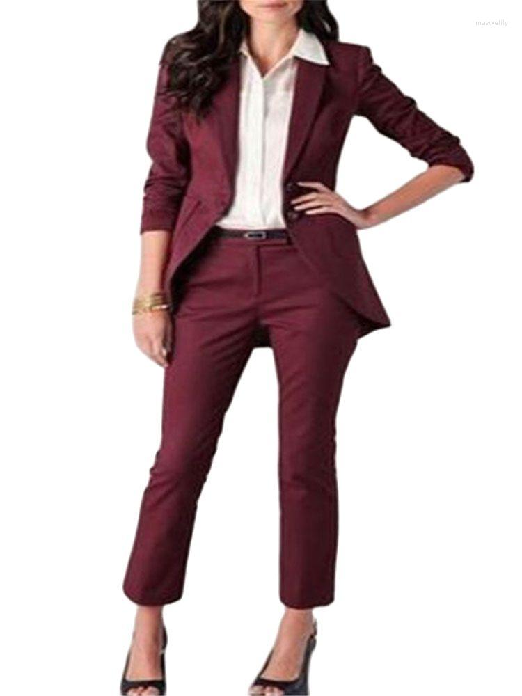 Women's Two Piece Pants Burgundy 2 Office Uniform Women Female Business Suit PantSuits Tuxedos Suits For Wedding Blazer Trouser Formal, Picture style
Women's Two Piece Pants Burgundy 2 Office Uniform Women Female Business Suit PantSuits Tuxedos Suits For Wedding Blazer Trouser Formal, Picture style