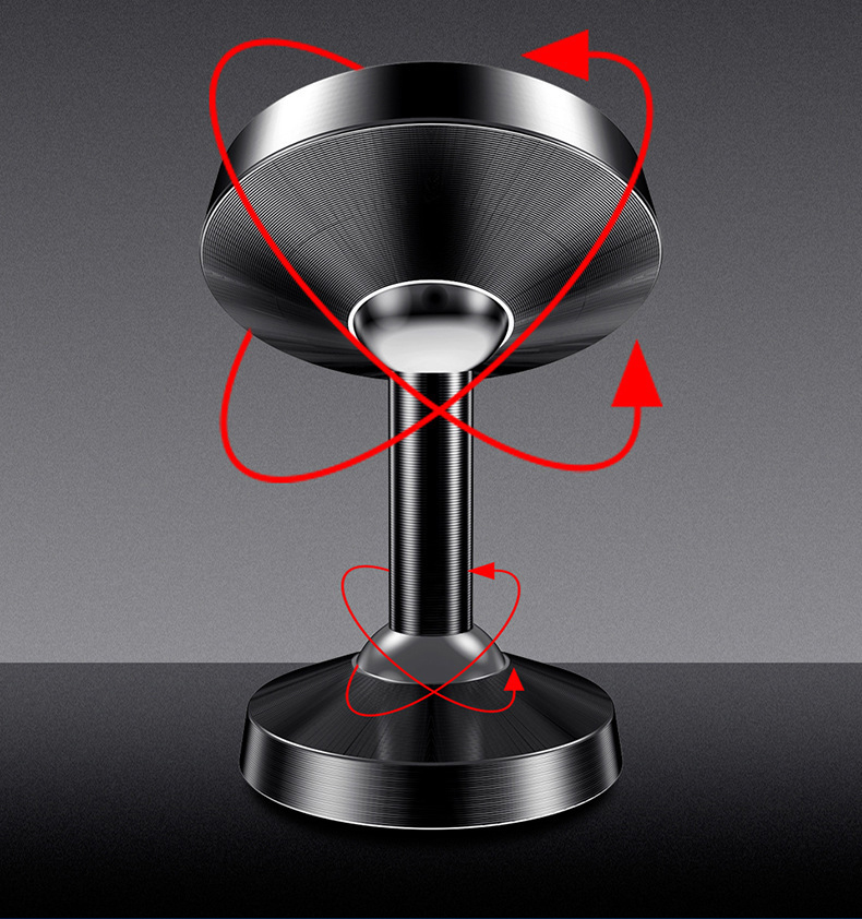 car mobile phone holder 360 rotating center console dashboard strong magnets magnetic