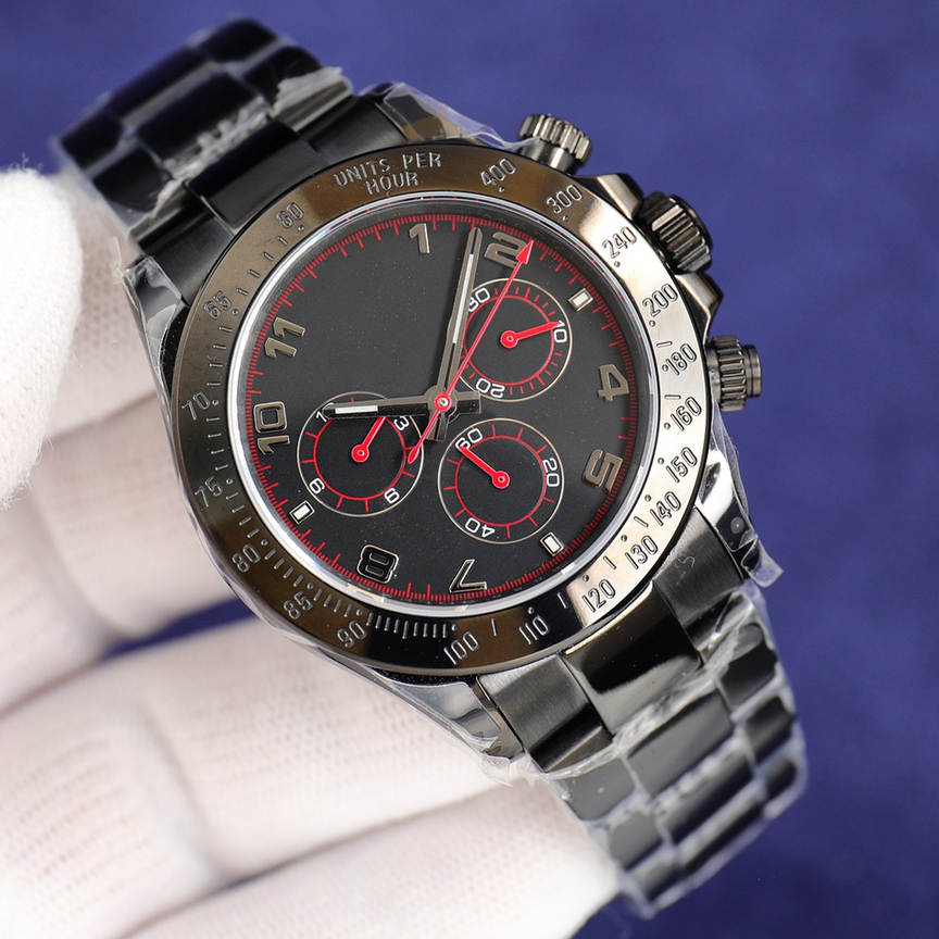 Luxury watches Men's black dial 40mm all black sapphire crystal glass adjustable oyster type safety clasp stainless steel automatic machine
Luxury watches Men's black dial 40mm all black sapphire crystal glass adjustable oyster type safety clasp stainless steel automatic machine
