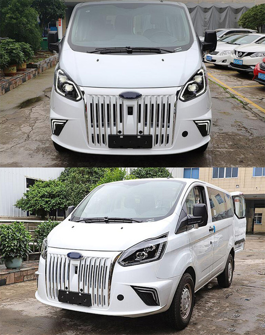 2 Pieces Lights For Ford Transit 20 16-2022 LED Headlights DRL Daytime Lights Turn Signal Headlamp Replacement Fog Light