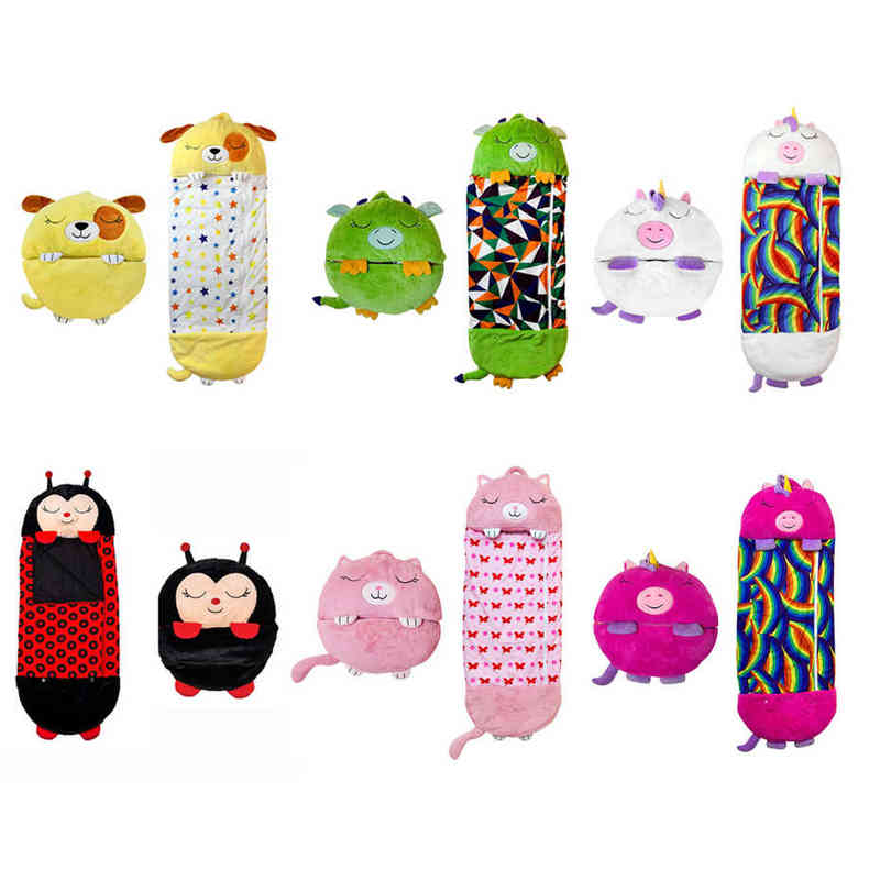 Sleeping Bags Children Sleeping Bag Cartoon Animal Kid Blanket Baby Mattress Quilt Pajamas Gift Boy Cartoon Pillow Stuffed Animal Doll T220919