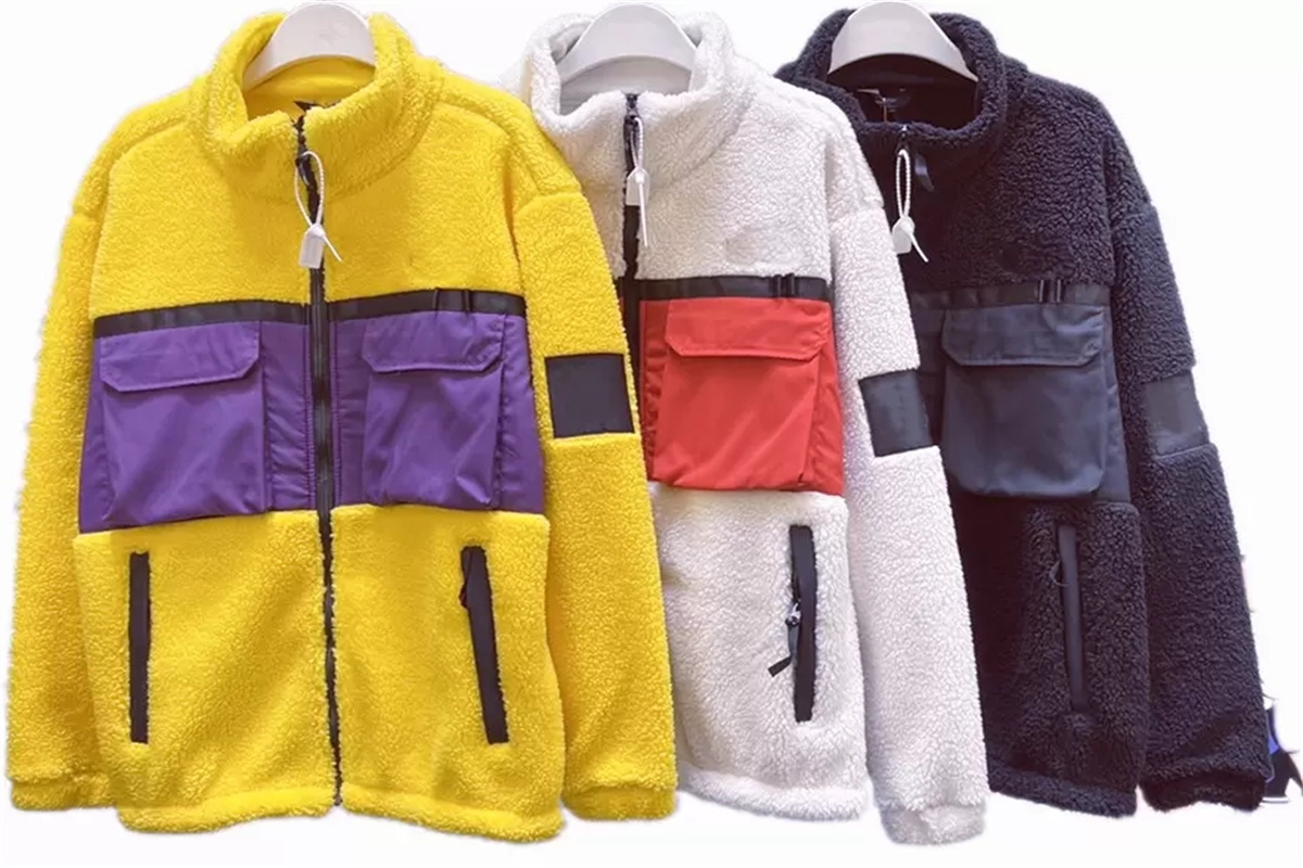 Women's Fur Winter Lamb Wool Fleece Jacket Custom Embroidery Logo Jackets Ladies Warm Face Coat Stand-Up Collar Outdoor Clothing