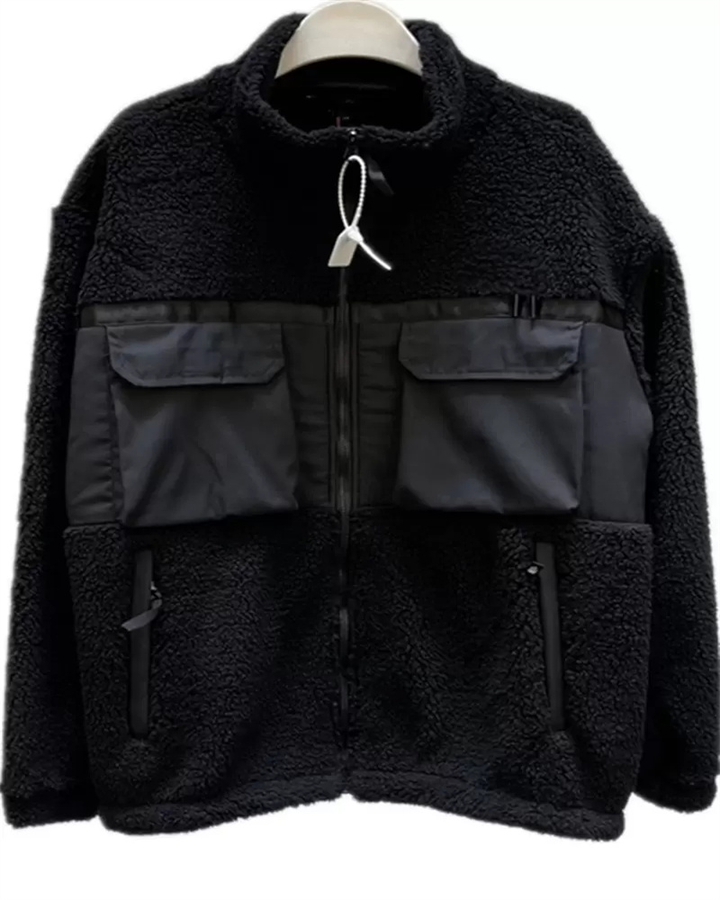 Women's Fur Winter Lamb Wool Fleece Jacket Custom Embroidery Logo Jackets Ladies Warm Face Coat Stand-Up Collar Outdoor Clothing