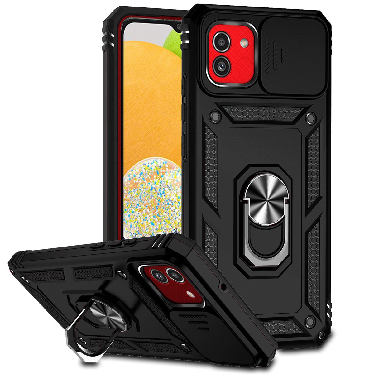 shockproof Armor Cases Kickstand Slide Camera Cover Impact-Resistant Bumpers For Samsung Galaxy A03 CORE A03S A02S M53 5G M33 A33 A73 A53 Case A02 M02, Red
shockproof Armor Cases Kickstand Slide Camera Cover Impact-Resistant Bumpers For Samsung Galaxy A03 CORE A03S A02S M53 5G M33 A33 A73 A53 Case A02 M02, Red