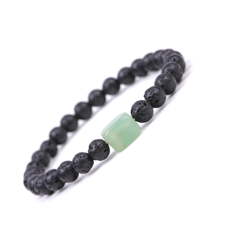 Natural Stone Chakra Bracelet 6mm Lava Stone Tiger's Eye Amethyst Bead Bracelets Women Man Jewelry