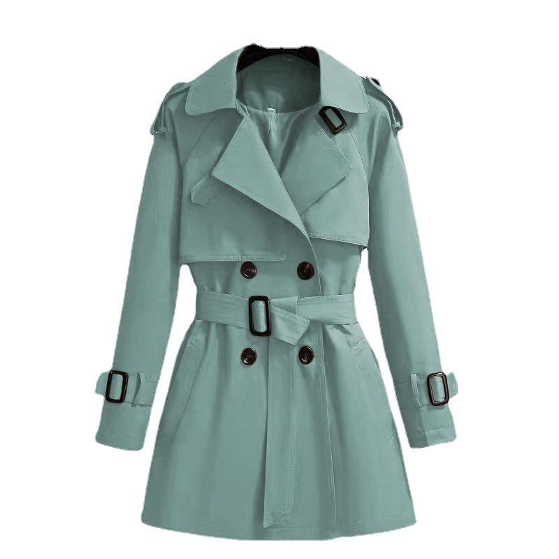 Women's Trench Coats Autumn Jackets and Coats Women's Short Trench Coat Korean Style Casual Lapel British Cropped Coat Chaqueta Mujer