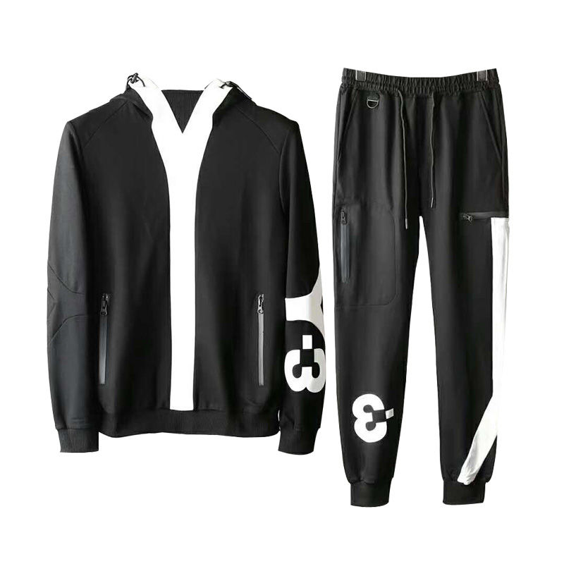 Men Tracksuits y3 Sweater Hoodie Autumn and Winter Stitching Pants Casual Sportswears Suit Cotton, Black
Men Tracksuits y3 Sweater Hoodie Autumn and Winter Stitching Pants Casual Sportswears Suit Cotton, Black