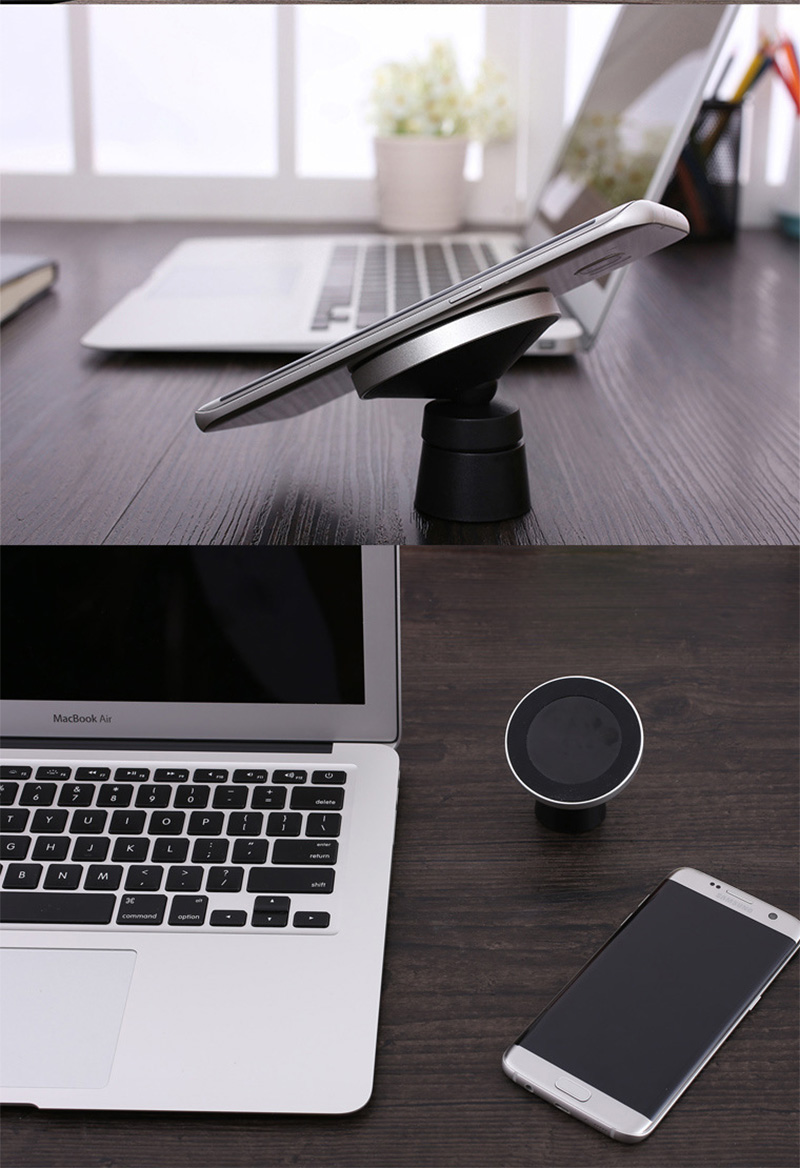 2 in 1 Car Wireless Fast Charger 10W Desk Magnetic Holder Air Vent Stand for iPhone 14 13 8 X XS Max Samsung Galaxy S6 S7 S8 Plus