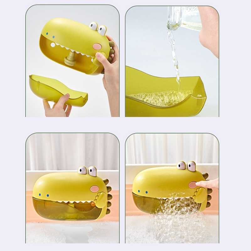 Bath Toys Dinosaur Bubble Machine Music Baby Bath Toy Bathtub Soap Machine Automatic Bubble Maker Baby Bathroom Funny Toy for Children 220921