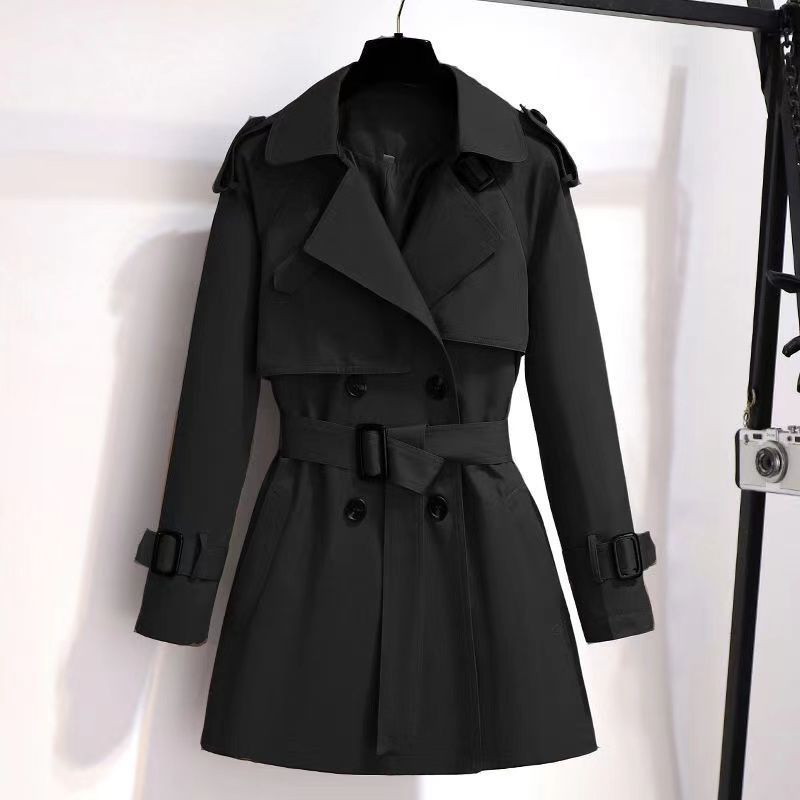 Women's Trench Coats Autumn Jackets and Coats Women's Short Trench Coat Korean Style Casual Lapel British Cropped Coat Chaqueta Mujer