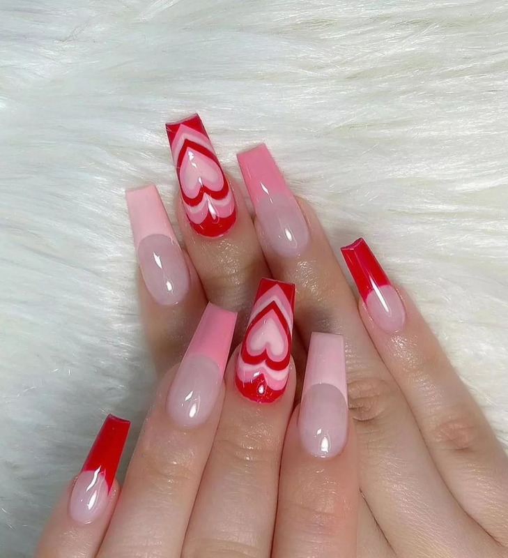 False Nails Long Ballerina Pink Snake Design Artificial Fake With Glue Full Cover Nail Tips Press On 220921