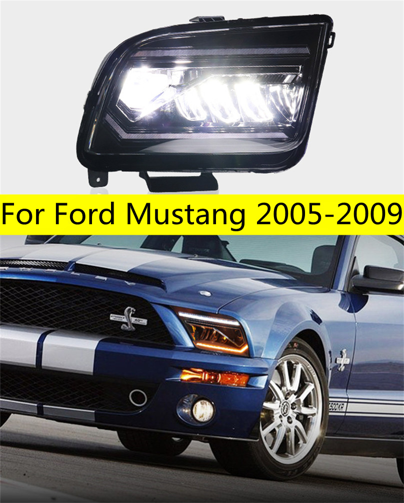 Car Headlights for Ford Mustang 2005-2010 LED Head Lamp Mustang Upgrade Headlight High Beam Turn Signal Light