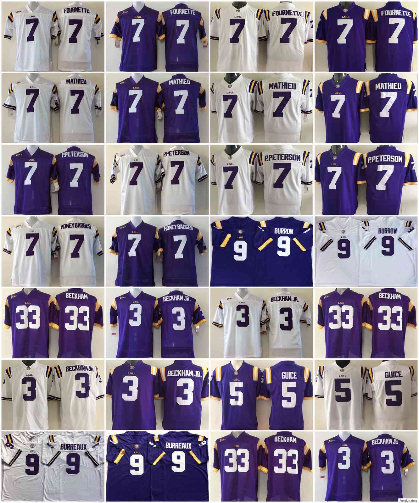 Jersey 2021 NCAA Football Jersey LSU Tigers Jerseys Leonard Fournette 7 Tyrann Mathieu Patrick Peterson 9 Joe Burrow 33 Odell Beckham Jr, As photo
Jersey 2021 NCAA Football Jersey LSU Tigers Jerseys Leonard Fournette 7 Tyrann Mathieu Patrick Peterson 9 Joe Burrow 33 Odell Beckham Jr, As photo