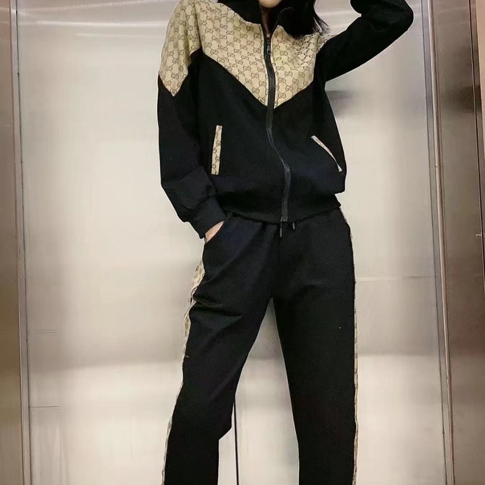 2023 New Women's Two Piece Pants Tracksuits Casual Fashion Autumn Spring Long Sleeved Two-piece Jogger Set Ladies Fall printed letters