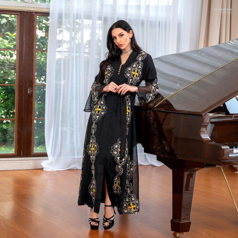 Ethnic Clothing Elegant Print Dress Dubai Eid Muslim Women Hijab Abaya Female Robe Islam Arab Turkey Party Gowns Kaftan
Ethnic Clothing Elegant Print Dress Dubai Eid Muslim Women Hijab Abaya Female Robe Islam Arab Turkey Party Gowns Kaftan