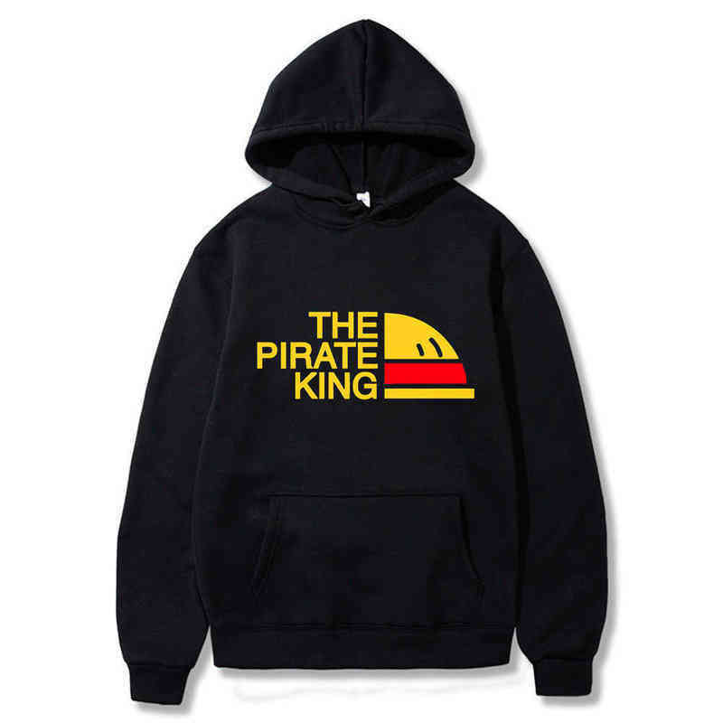 Men's Hoodies Sweatshirts One Piece Hoodie Men Japanese Anime Hoodies Mens The Pirate King Luffy Hooded Sweatshirt Winter Autumn Fleece Pullover Youth