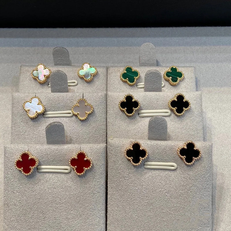 luxury sweet clover designer stud earrings for women 18K gold brand shining crystal diamond cute OL engagement ear rings earring party jewelry gift
luxury sweet clover designer stud earrings for women 18K gold brand shining crystal diamond cute OL engagement ear rings earring party jewelry gift