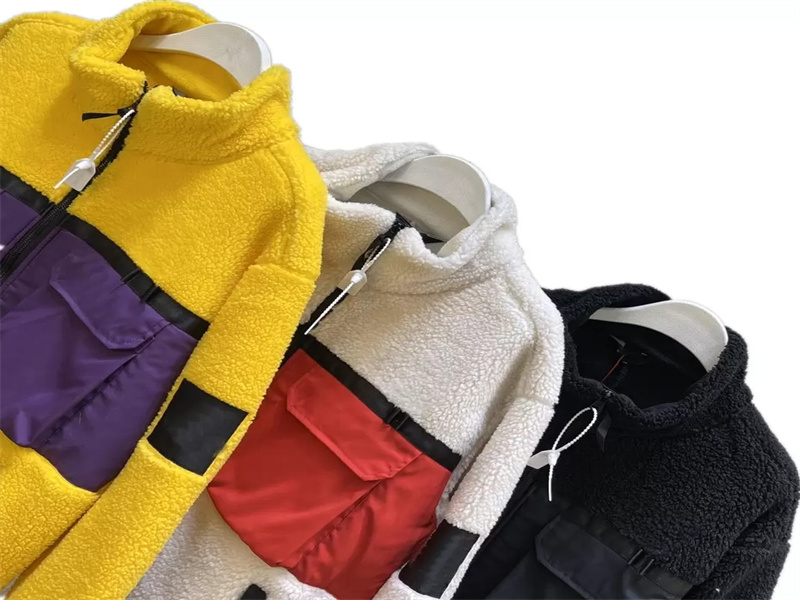 Women's Fur Winter Lamb Wool Fleece Jacket Custom Embroidery Logo Jackets Ladies Warm Face Coat Stand-Up Collar Outdoor Clothing