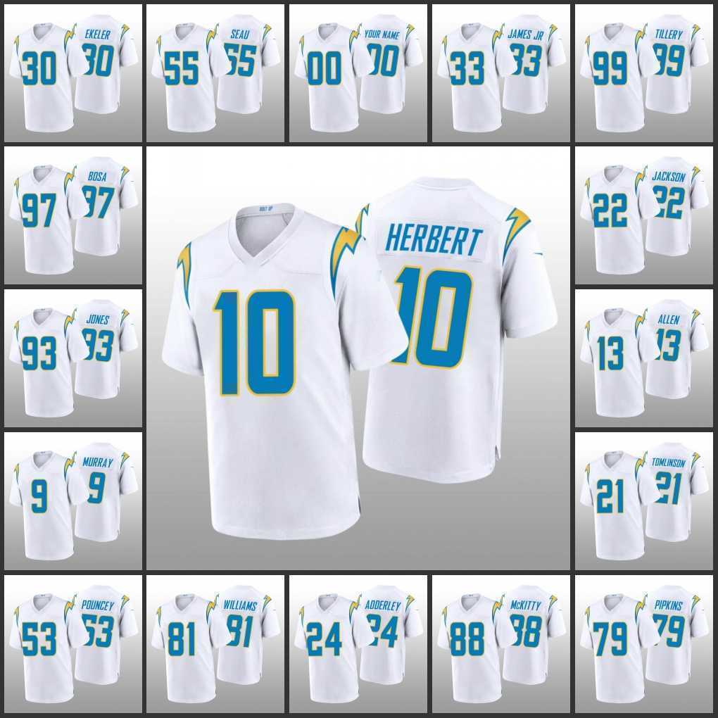 Men Jersey Los Angeles''Chargers''Men #99 Jerry Tillery 97 Joey Bosa 13 Keenan Allen 10 Justin Herbert Women Youth Custom White Limited
Men Jersey Los Angeles''Chargers''Men #99 Jerry Tillery 97 Joey Bosa 13 Keenan Allen 10 Justin Herbert Women Youth Custom White Limited