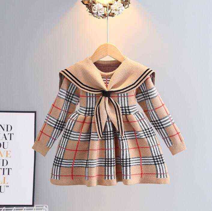 Girl's Dresses Great Quality Baby Girls Knitted Plaid Sweaters Dresses Spring Autumn Girl Long Sleeve Princess Dress Kids College Style Knitting Dress 2-7, Khaki
Girl's Dresses Great Quality Baby Girls Knitted Plaid Sweaters Dresses Spring Autumn Girl Long Sleeve Princess Dress Kids College Style Knitting Dress 2-7, Khaki