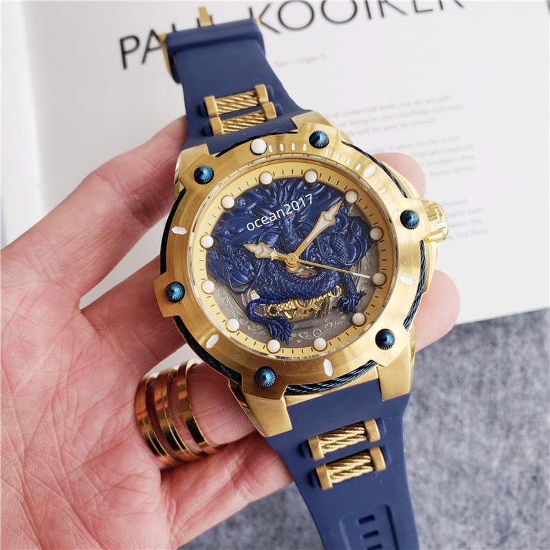 18k gold men's watch automatic mechanical mens waterproof watches rubber strap designer watches 6 colors, Only package
18k gold men's watch automatic mechanical mens waterproof watches rubber strap designer watches 6 colors, Only package