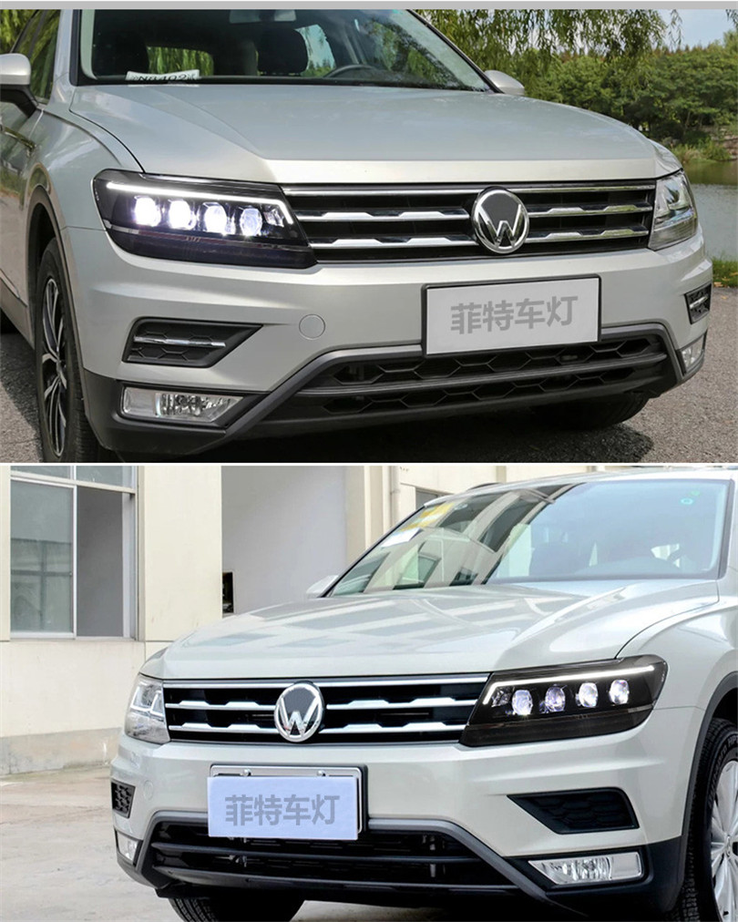 Headlight Assembly for VW Tiguan 20 17-20 21 LED Driving Head Lights DRL High Beam Turn Signal Headlights Accessories