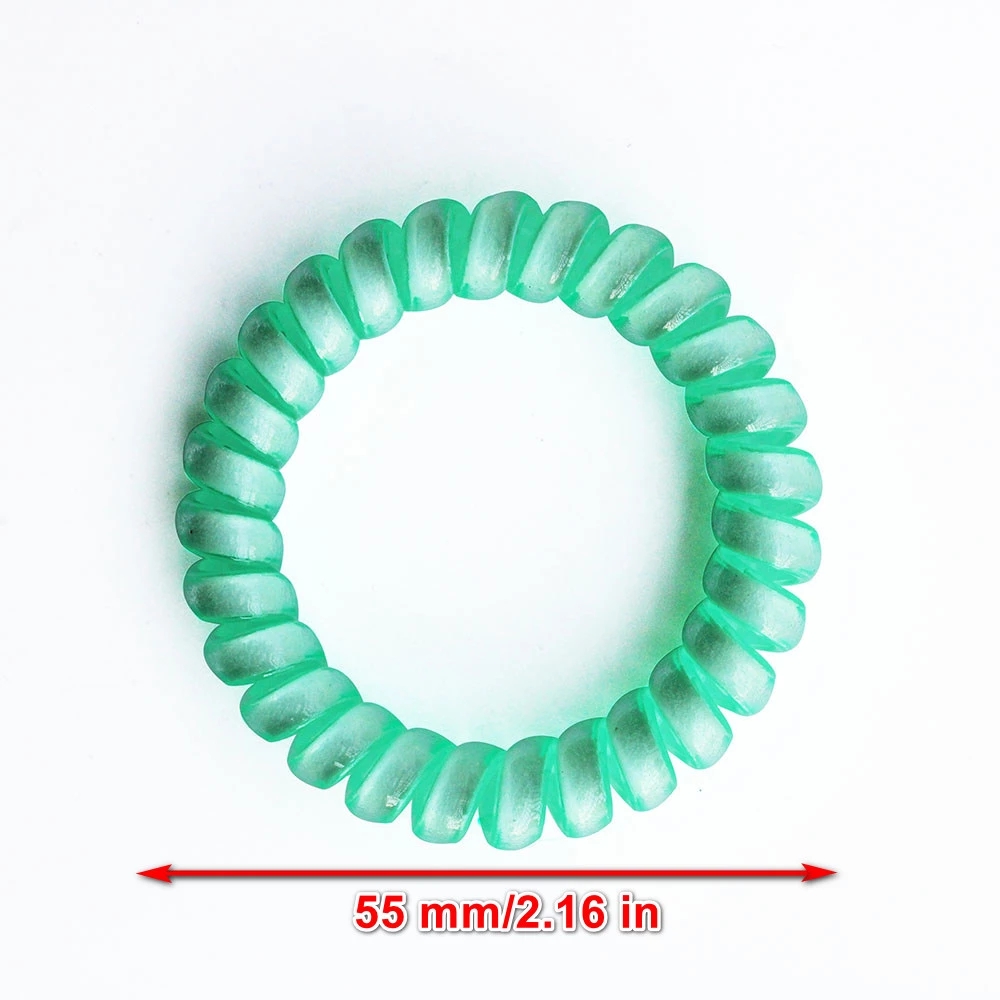 Candy Color Luminous Telephone Line Hair Ring Plastic Hair Ties For Women And Girls Ponytail Accessories Headwear Female Scrunchie 30pcs