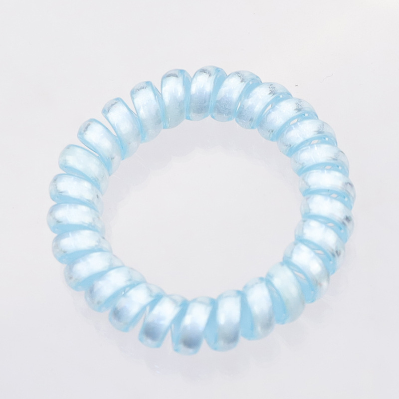 Candy Color Luminous Telephone Line Hair Ring Plastic Hair Ties For Women And Girls Ponytail Accessories Headwear Female Scrunchie 30pcs