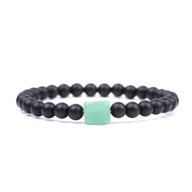 Natural Stone Chakra Bracelet 6mm Lava Stone Tiger's Eye Amethyst Bead Bracelets Women Man Jewelry