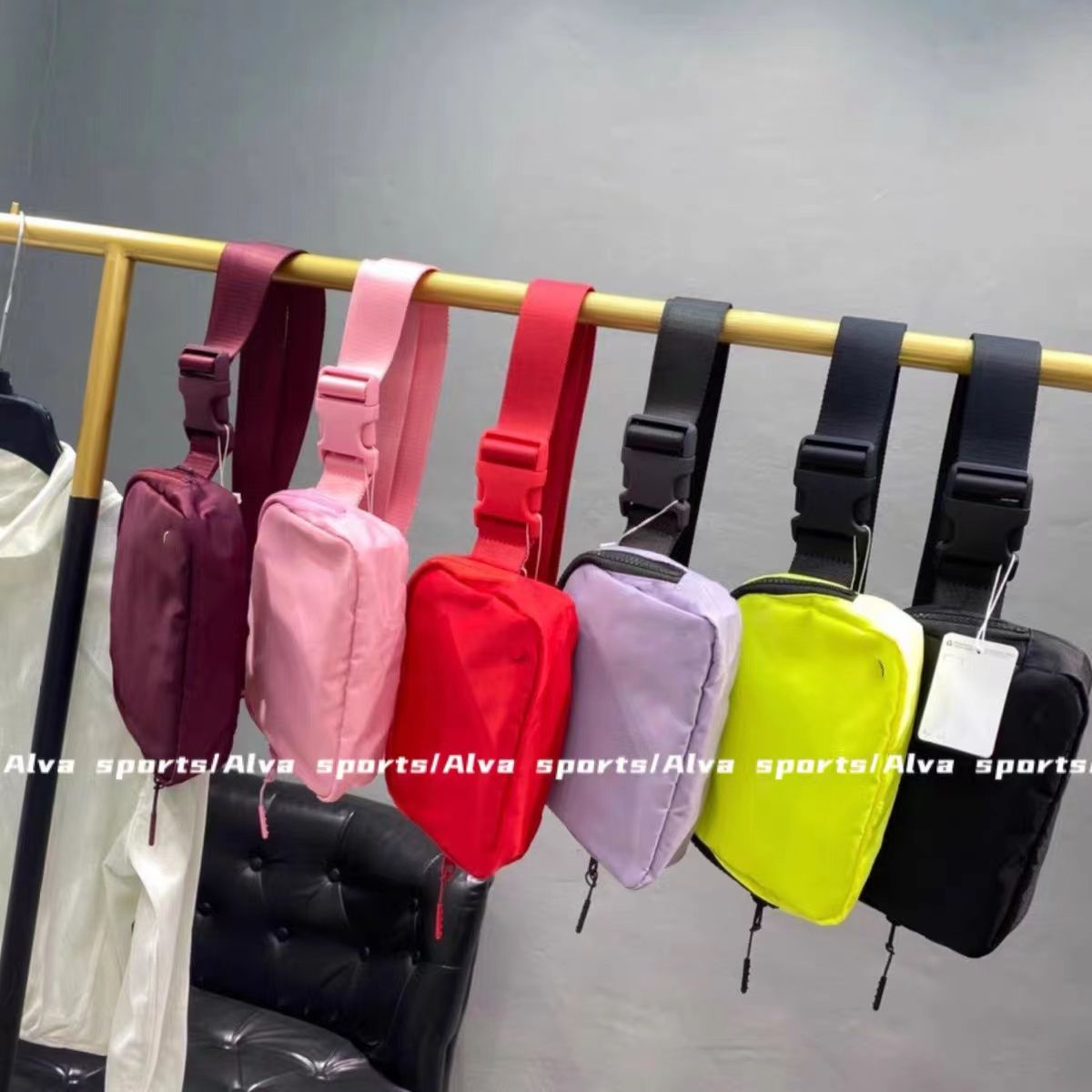 Outdoor Bags lu belt bag Women Men Waist Bag ladies sports Gym Elastic Adjustable Strap lulu Zipper Fanny pack messenger chest everwher buckle match bag's color
