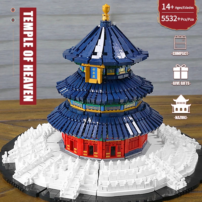 The Temple of Heaven Model Building Block Ancient Chinese Architecture Assembly MOULD KING 22009 Streetview Bricks Education Toys Kids Christmas Gifts