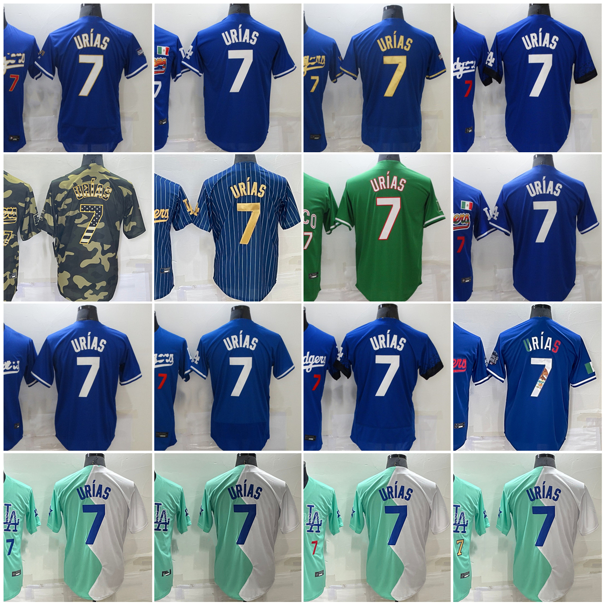 2022 Baseball Jerseys 7 Julio Urias Mens Blue Green Gold Stitched Jersey Coutom Women Youth Size, As picture(with team logo)
2022 Baseball Jerseys 7 Julio Urias Mens Blue Green Gold Stitched Jersey Coutom Women Youth Size, As picture(with team logo)