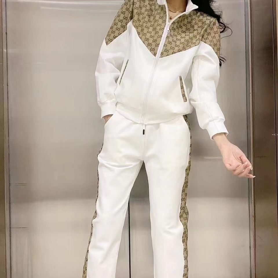 2023 New Women's Two Piece Pants Tracksuits Casual Fashion Autumn Spring Long Sleeved Two-piece Jogger Set Ladies Fall printed letters