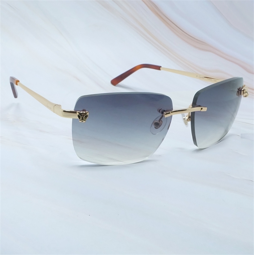 Sunglasses Panther Tint Fashion Designer premium Sun Glasses Summer Rimless Women and Mens Brand Eyewear
Sunglasses Panther Tint Fashion Designer premium Sun Glasses Summer Rimless Women and Mens Brand Eyewear